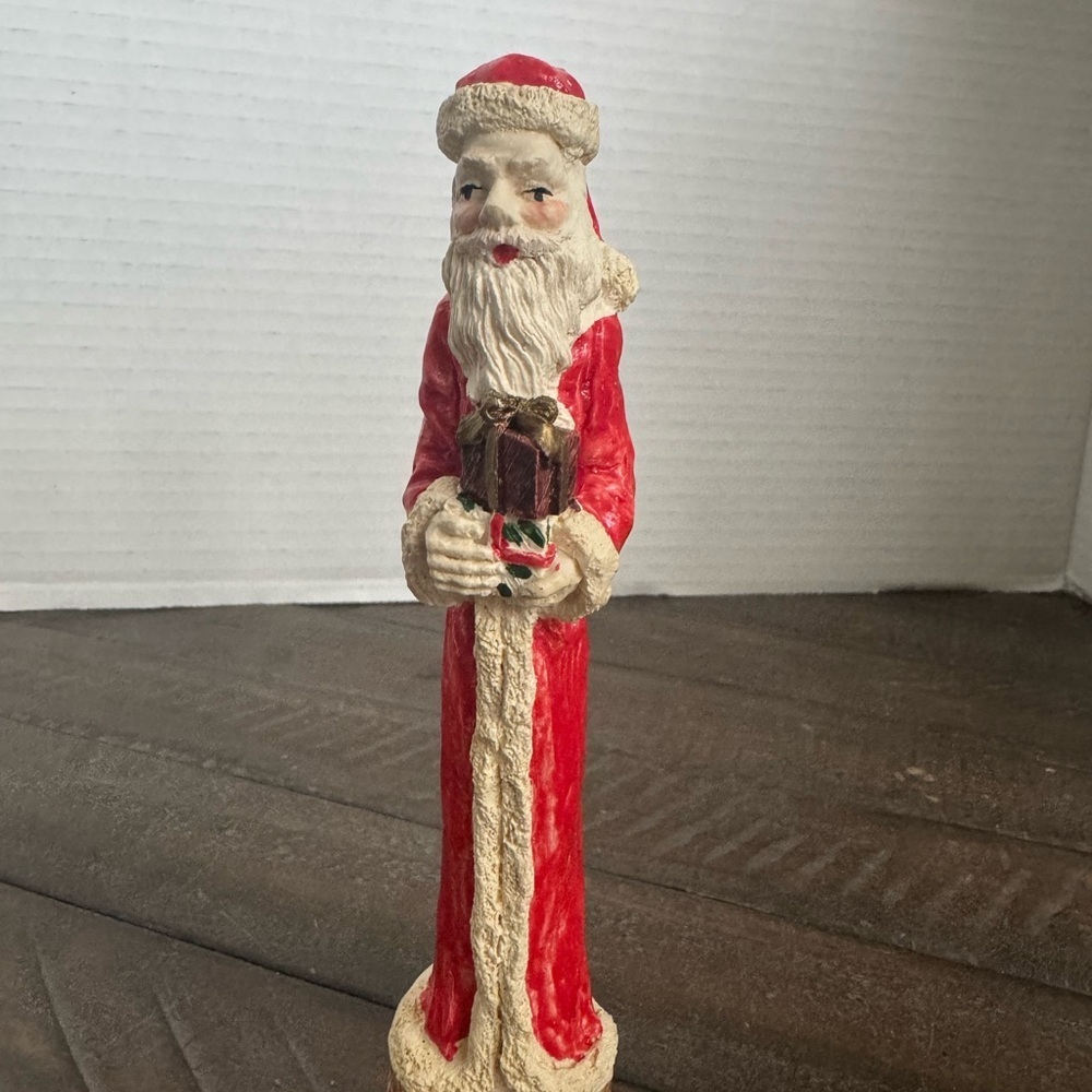 Vintage Santa Claus Holiday Figurine - Red and Cream